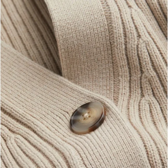 🆕️NWT H&M Rib-knit Cardigan in 'Taupe' - Picture 7 of 12